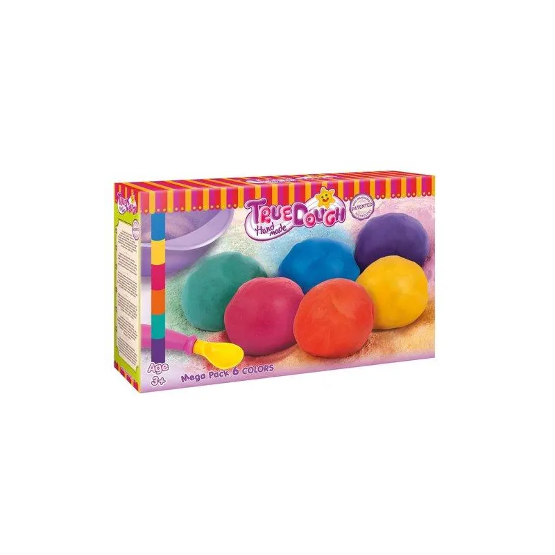MASA PLASTYCZNA MEGA ZESTAW 6 KOLORÓW 3+ - Tisso-Toys
