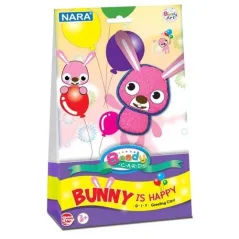 KARTKA OZDOBNA Z MODELINĄ BEADY CARD BUNNY IS HAPPY 3+ - Nara