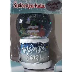 KULA ŚNIEŻNA LED WESOŁYCH ŚWIĄT 7CM - MCD