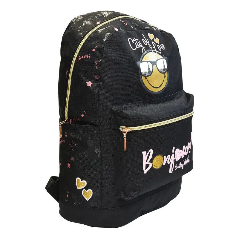 PLECAK ZAOKRĄGLONY SZKOLNY SMILEY PARIS - MST Toys