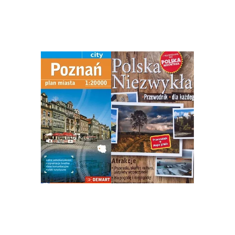 POLSKA MAPA SAMOCHODOWA + POLSKA NIEZWYKŁA PRZEWODNIK DLA KAŻDEGO