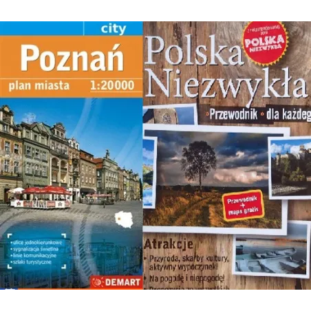 POLSKA MAPA SAMOCHODOWA + POLSKA NIEZWYKŁA PRZEWODNIK DLA KAŻDEGO