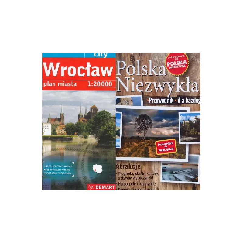 POZNAŃ PLAN MIASTA + POLSKA NIEZWYKŁA PRZEWODNIK DLA KAŻDEGO