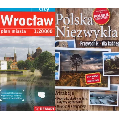 POZNAŃ PLAN MIASTA + POLSKA NIEZWYKŁA PRZEWODNIK DLA KAŻDEGO