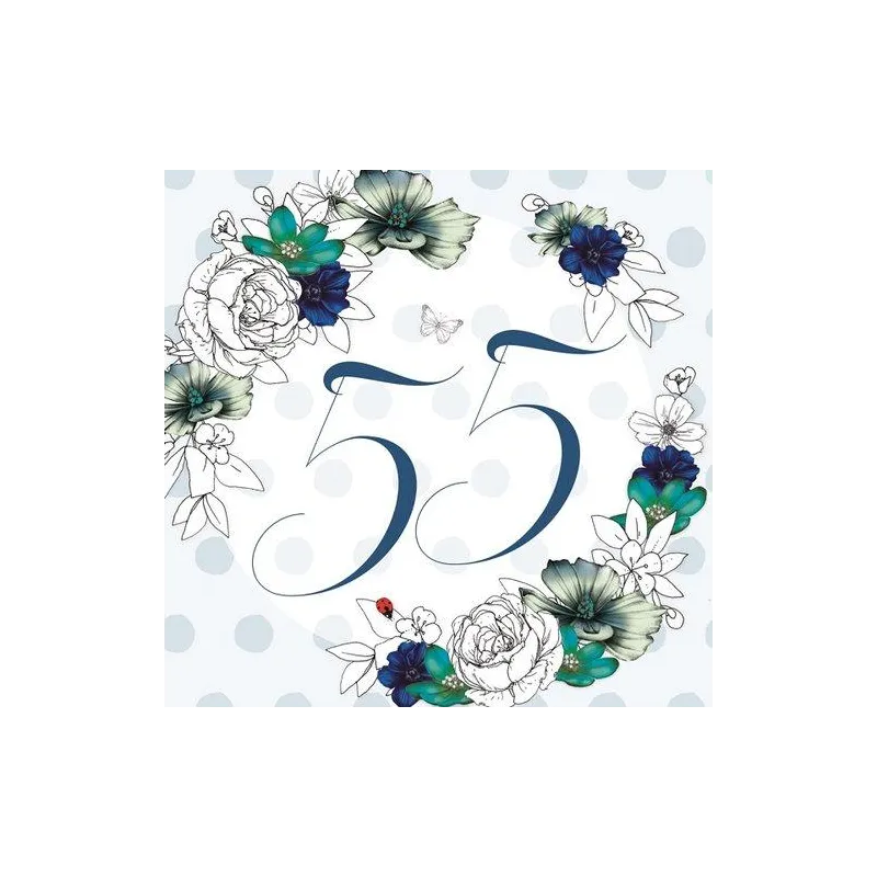 KARNET OKOLICZNOŚCIOWY SWAROVSKI URODZINY 55 KWIATY - Clear Creations
