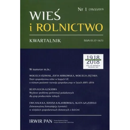 Wieś I Rolnictwo 1/2019