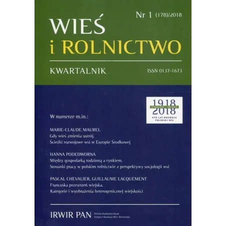 WIEŚ I ROLNICTWO 1/2018 - Scholar