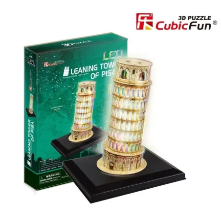 PUZZLE 3D LED KRZYWA WIEŻA W PIZIE LED - CubicFun