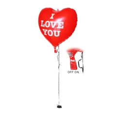 BALON FOLIOWY ŚWIECĄCY SERCE I LOVE YOU 62CM - Godan