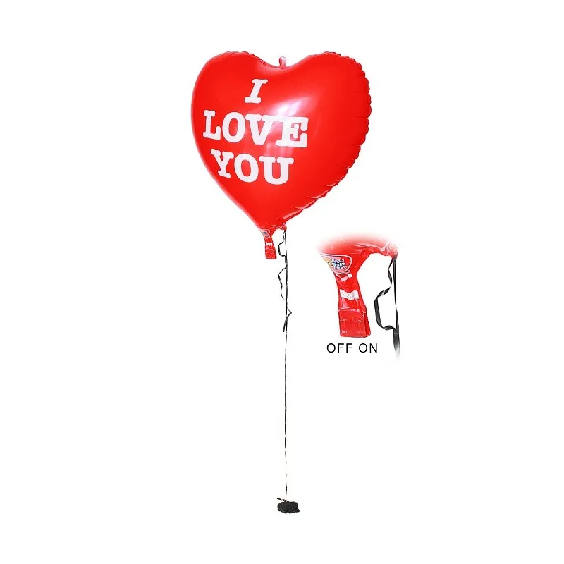 BALON FOLIOWY ŚWIECĄCY SERCE I LOVE YOU 62CM - Godan