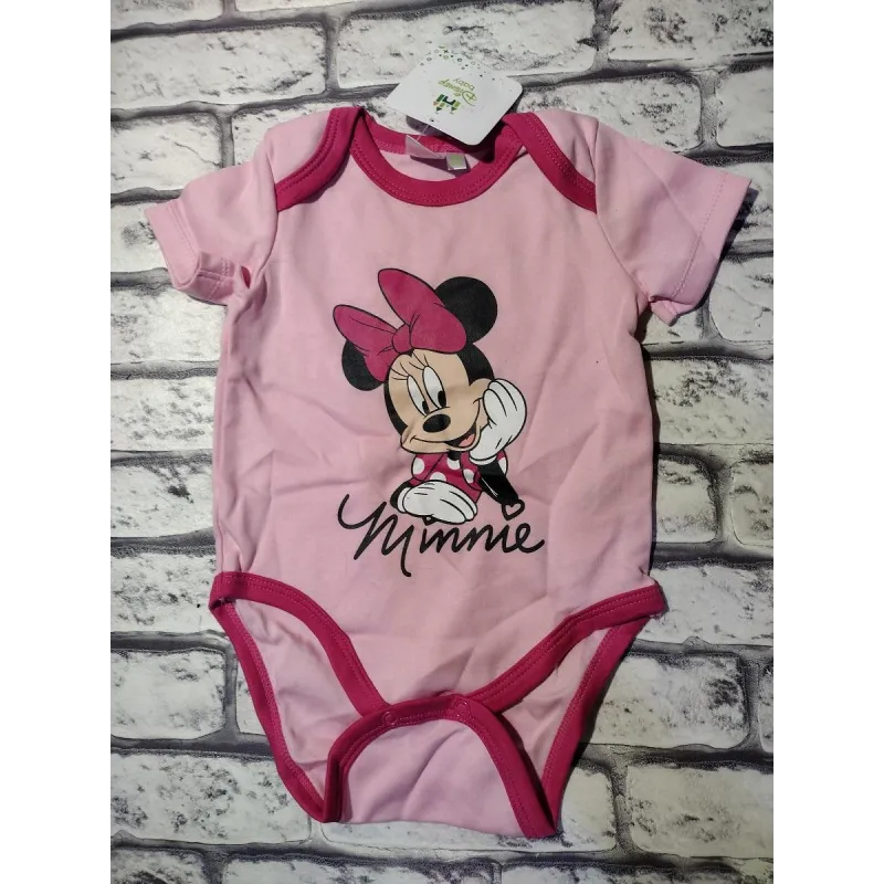 BODY DZIEWCZĘCE Z KRÓTKIM RĘKAWEM 74 CM MYSZKA MINNIE COOL CLUB - Cool Club