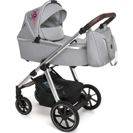 Wózek Głeboko Spacerowy 2W1 Baby Design Bueno Gray Peony Ii Gatunek