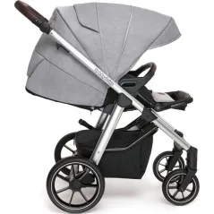 WÓZEK GŁEBOKO SPACEROWY 2W1 BABY DESIGN BUENO GRAY PEONY II GATUNEK
