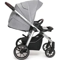WÓZEK GŁEBOKO SPACEROWY 2W1 BABY DESIGN BUENO GRAY PEONY II GATUNEK