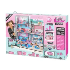 L.O.L SURPRISE! OGROMNY DREWNIANY DOMEK DLA LALEK + 85 NIESPODZIANEK 3+