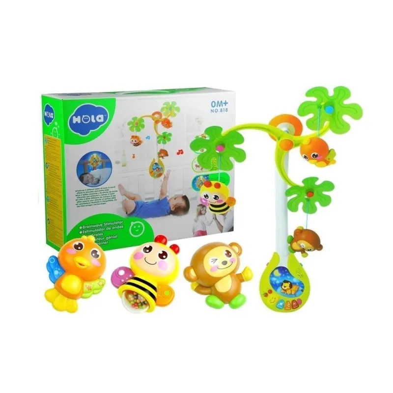 KARUZELA POZYTYWKA ZABAWKI GRZECHOTKI DLA MALUSZKA 0+ - Lean Toys