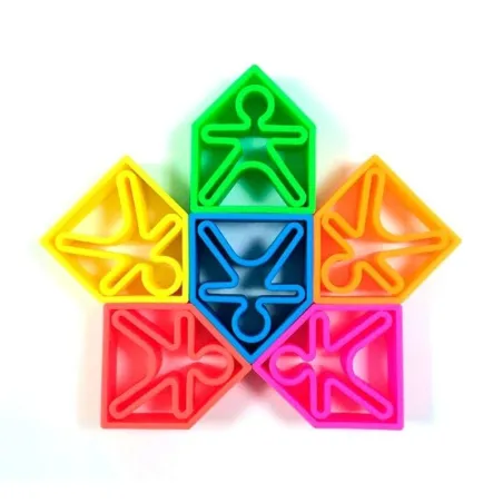 6 DOMKÓW 6 LUDZIKÓW ZESTAW SILIKONOWYCH ZABAWEK 10M+ - Dena Toys