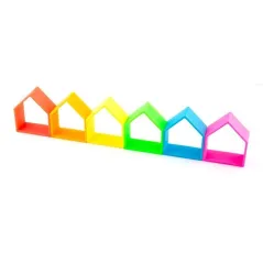 6 DOMKÓW 6 LUDZIKÓW ZESTAW SILIKONOWYCH ZABAWEK 10M+ - Dena Toys