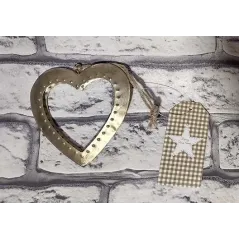 ZAWIESZKA OZDOBNA SERCE ZŁOTA 8.5 X 9CM - Panon
