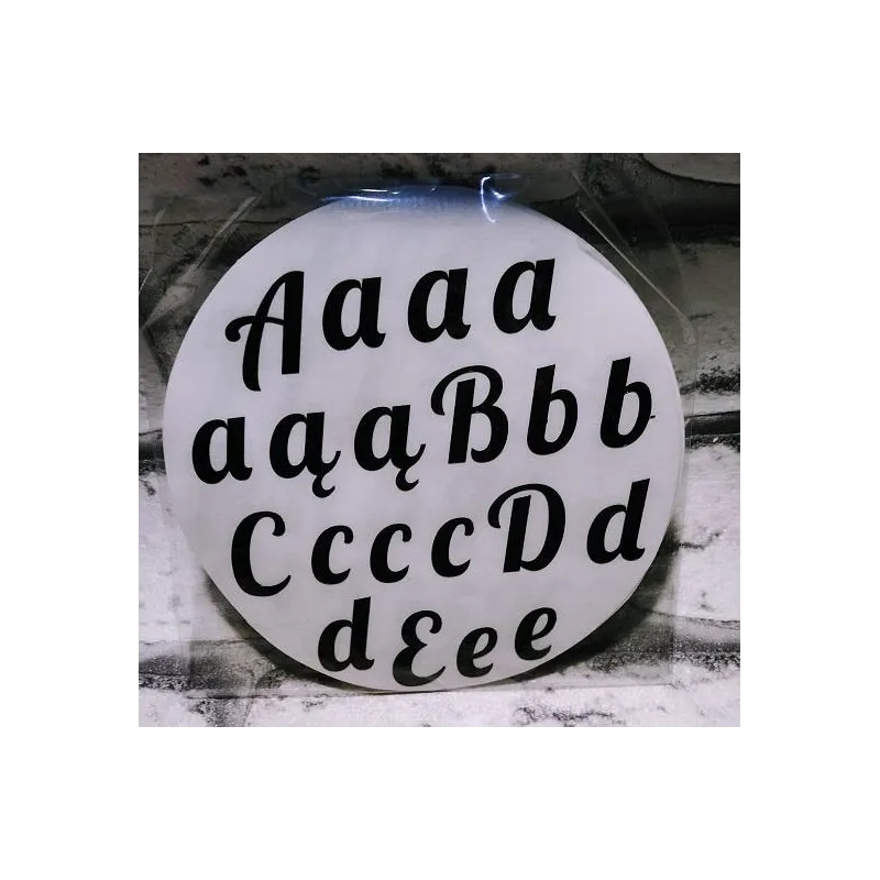 LITERY SAMOPRZYLEPNE NAKLEJKI CZARNE - Panon
