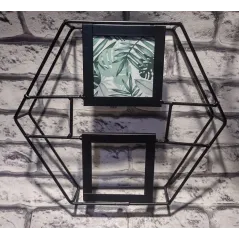 RAMKA NA 2 ZDJĘCIA METALOWA ROMB 25 X 29 X 5CM - Panon