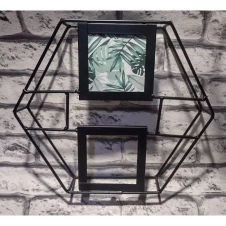 RAMKA NA 2 ZDJĘCIA METALOWA ROMB 25 X 29 X 5CM - Panon