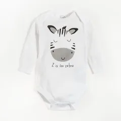 Zebra Komplet Niemowlęcy. Body Z Długim Rękawem + Czapka + Półśpiochy Rozmiar 68