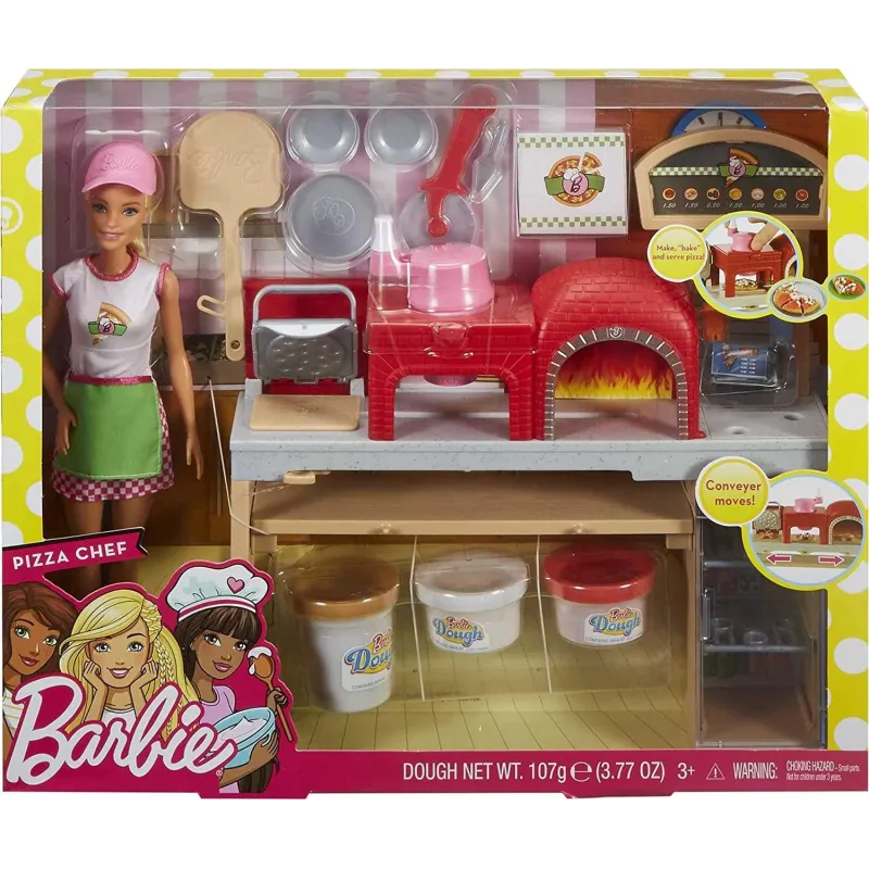 BARBIE PIZZERIA LALKA Z AKCESORIAMI 3+