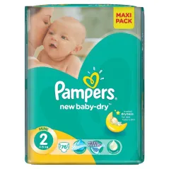 PIELUCHY PAMPERS NEW BABY-DRY 2 MINI 3-6 KG 76 SZT.