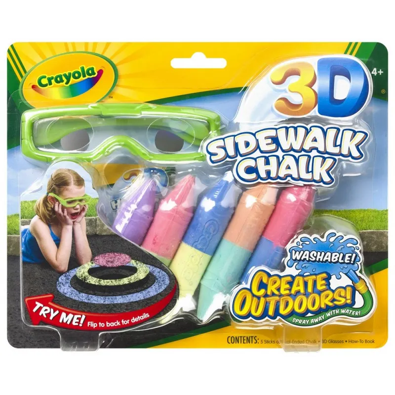 CRAYOLA KREDA 3D + OKULARY ZESTAW 3+