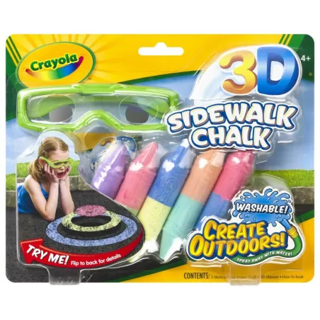 CRAYOLA KREDA 3D + OKULARY ZESTAW 3+