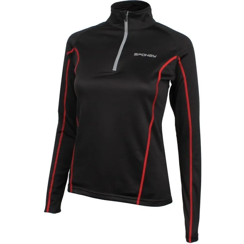 BLUZA DAMSKA BIEGOWA WARMRACER W CZARNO CZERWONA ROZMIAR M SPOKEY - Spokey