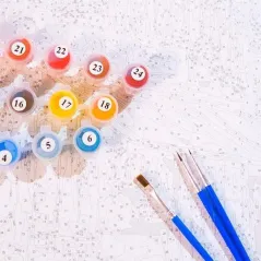 PANNA I ANIOŁY ZESTAW DO MALOWANIA PO NUMERACH 40 X 50 CM - Brushme
