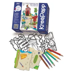 Zamek Rycerski Puzzle 3D Do Kolorowania + Kredki (Kreapapp)