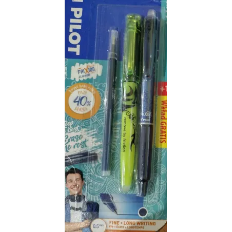 DŁUGOPIS AUTOMATYCZNY PILOT FRIXION CLICKER GRANATOWY 0.5 + WKŁAD 0.5 + ZAKREŚLACZ - Pilot