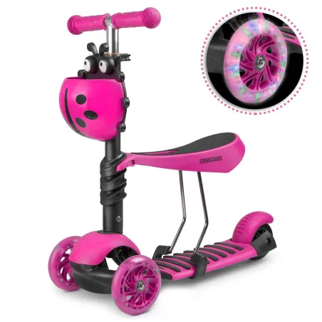 Hulajnoga Trójkołowa Balansowa Z Siedziskiem 2W1 Led Ricokids Buggy 3-6 Lat