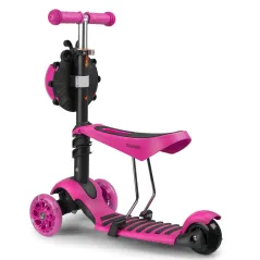 HULAJNOGA TRÓJKOŁOWA BALANSOWA Z SIEDZISKIEM 2W1 LED RICOKIDS BUGGY 3-6 LAT