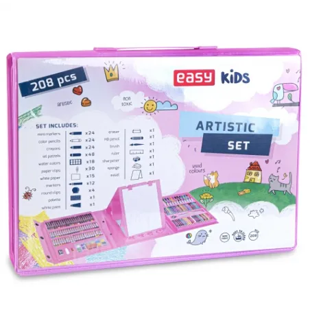 ZESTAW ARTYSTYCZNY 208 ELEMENTÓW EASY KIDS