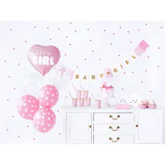 ZESTAW DEKORACJI IT'S A GIRL RÓŻOWY BABY SHOWER