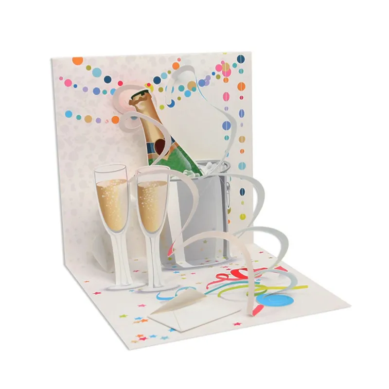 KARNET OKOLICZNOŚCIOWY 3D HAPPY NEW YEAR - Upwithpaper