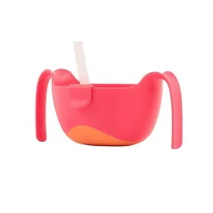 MISECZKA ZE SŁOMKĄ 400 ML STRAWBERRY SHAKE B.BOX 12M+
