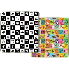 Alfabet/Cyfry/Obrazki Piankowa Mata Edukacyjna Dwustronna 3W1 Humbi 180 X 150 X 1 Cm