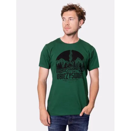 Koszulka Męska Zielona T-Shirt Obieżyświat Rozmiar Xl Koszulka Męska Zielona T-Shirt Obieżyświat Rozmiar Xl