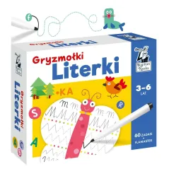 GRYZMOŁKI LITERKI 60 ZADAŃ + FLAMASTER KAPITAN NAUKA 3+ - Edgard