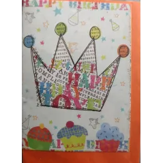MINIKARNET URODZINOWY HAPPY BIRTHDAY 5X7CM - Busquets Gruart