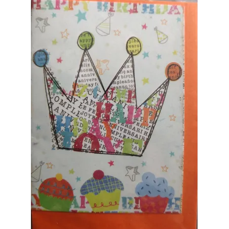 Minikarnet Urodzinowy Happy Birthday 5X7Cm Minikarnet Urodzinowy Happy Birthday 5X7Cm