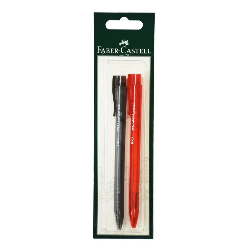 DŁUGOPIS RX7 CZARNY + CZERWONY FABER CASTELL - Faber Castell