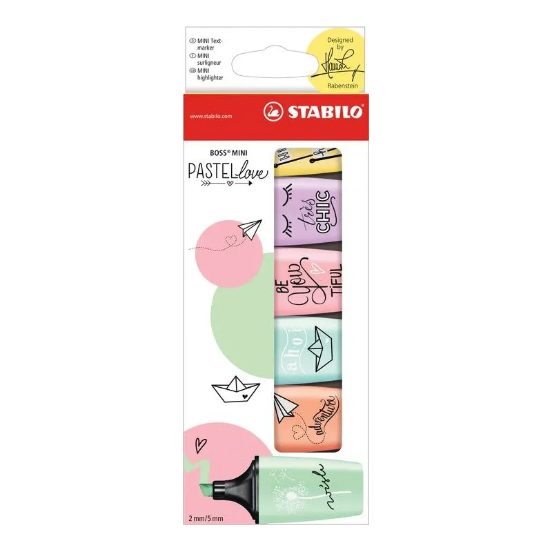 ZAKREŚLACZ STABILO BOSS MINI PASTELLOVE 6 KOLORÓW - Stabilo