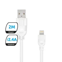 KABEL USB - LIGHTNING APPLE IPHONE 2M BIAŁY EXC WHIPPY - eXc mobile