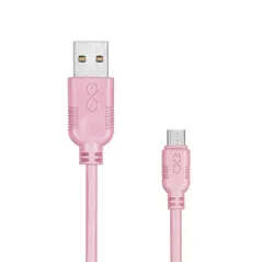 KABEL USB - MICRO USB 200 CM EXC WHIPPY RÓŻOWY